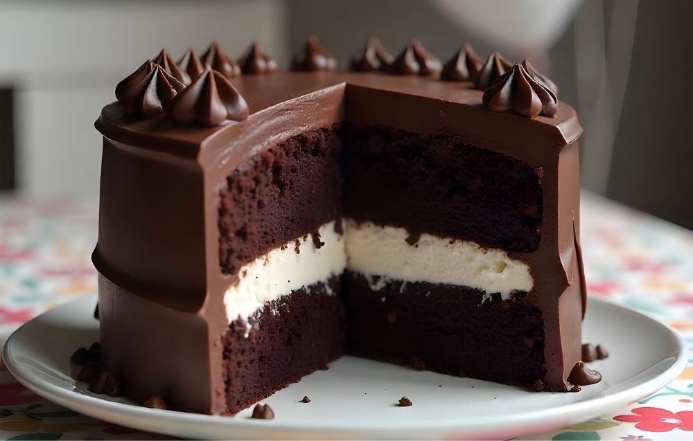 Chocolate cake frosting with cream cheese