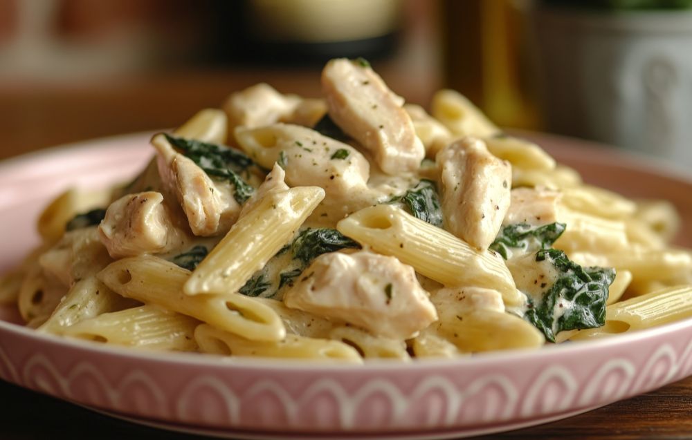 Creamy garlic chicken pasta