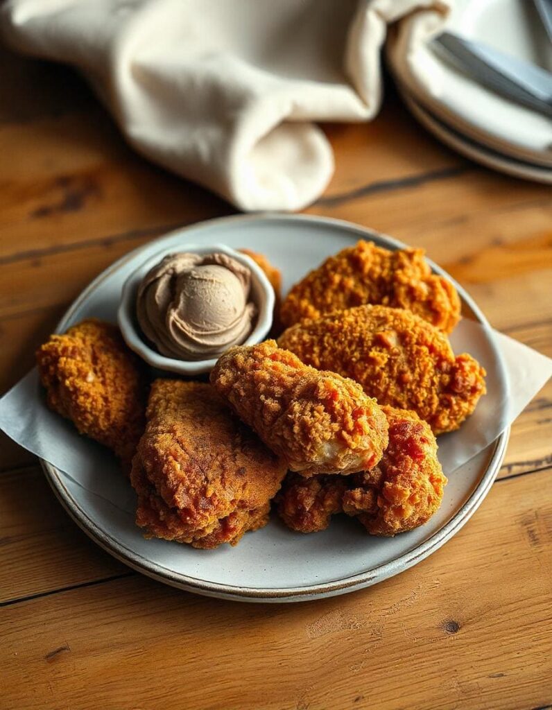 Sweet and savory fried chicken ice cream