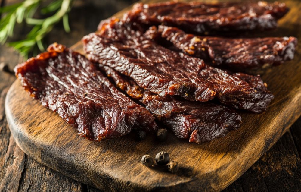 Top-rated beef jerky packages showcasing various flavors and textures