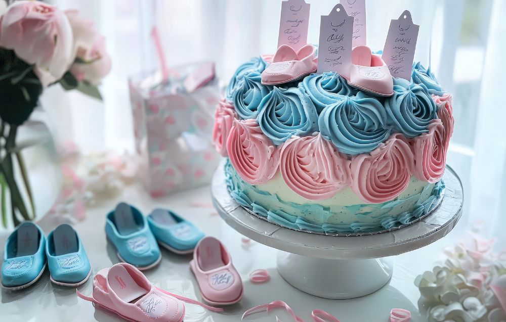 baby gender reveal cake