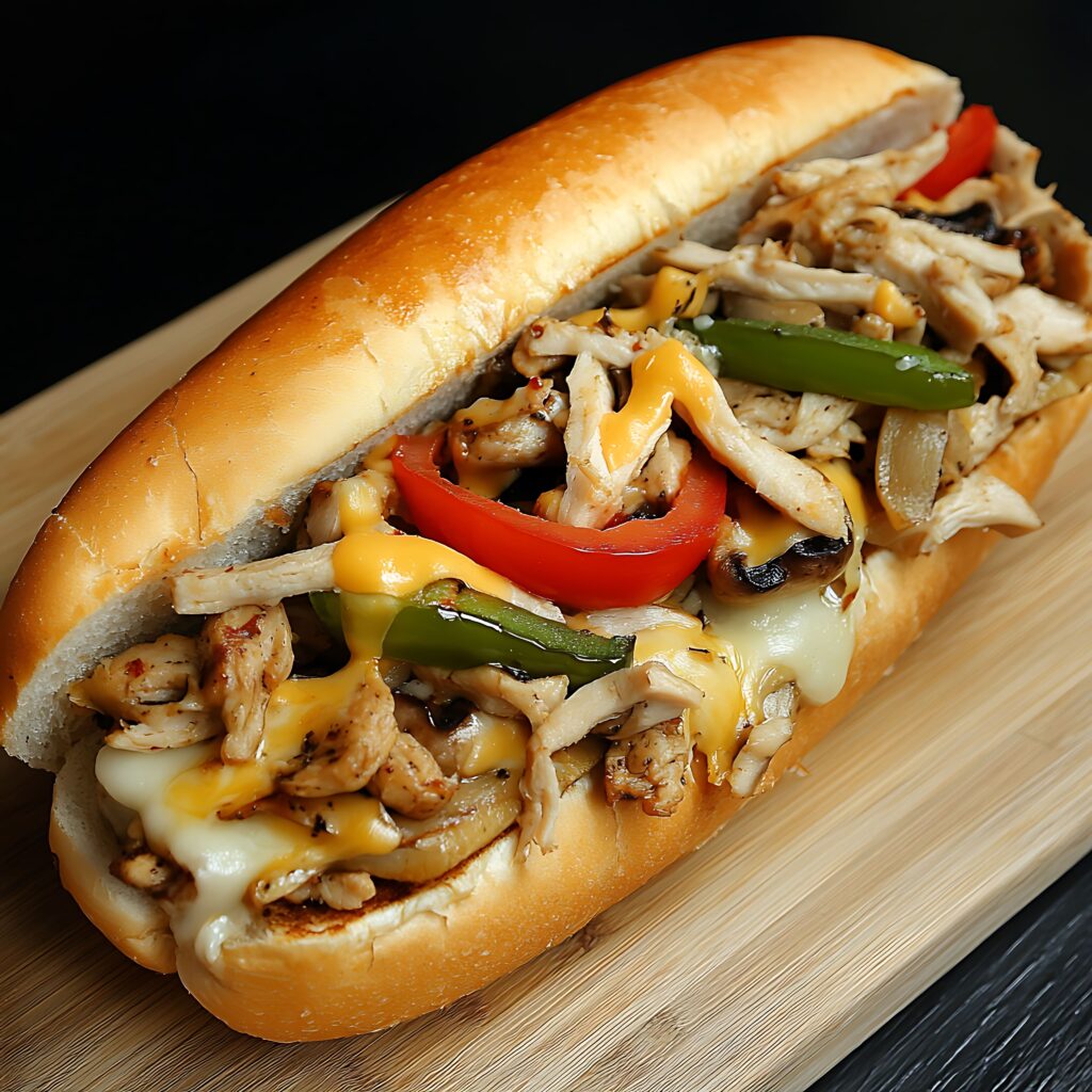 Easy Grilled Chicken Cheesesteak